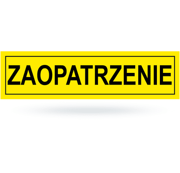 Tab: ZAOPATRZENIE 10x25 cm ZI-19