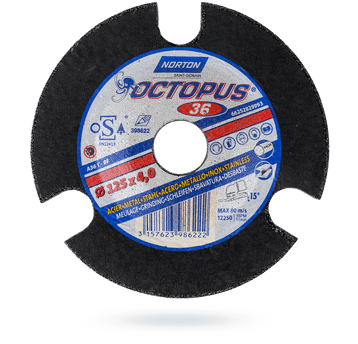 Tarcza do szlifowania metalu 125x4,0 gr 36 OCTOPUS