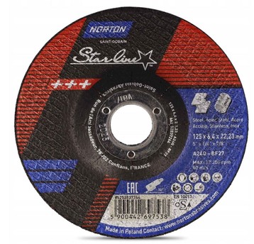 Tarcza do szlifowania metalu 125x6,4 STARLINE (10)