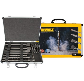 Wiertła i dłuta SDS+ zestaw 15 części DeWALT