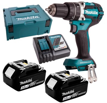 Wkrętarka 18V udar 54Nm BRUSH 2x3Ah Makpac Makita