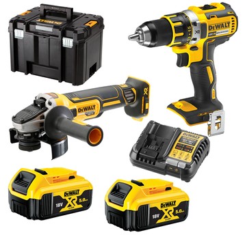 Wkrętarka DCD790 + szlifierka DCG405 2x5Ah DEWALT