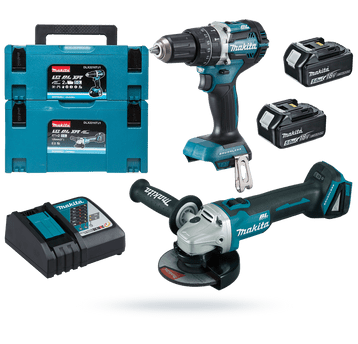 Wkrętarka DHP484 18V 2x5h+szlifierka DGA506 MAKITA