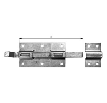 Zasuwka uniwersalna L-200mm rygiel kwadrat oc