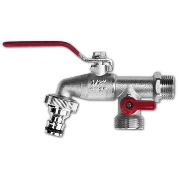 Zawór czerpalny 3/4" 2 x końcówka GZ 1"+nypel