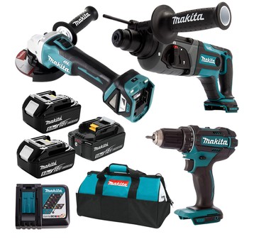 Zestaw DDF482 DHR241 DGA504 3x5Ah MAKITA torba