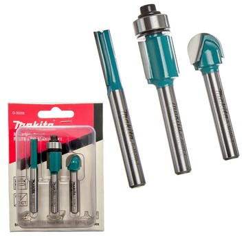 Zestaw frezów 3 sztuk na uchwyt 6mm MAKITA